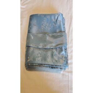 IKEA Lisabritt Floral Jacquard Curtain one Panel Light Blue 57x98 with Tieback